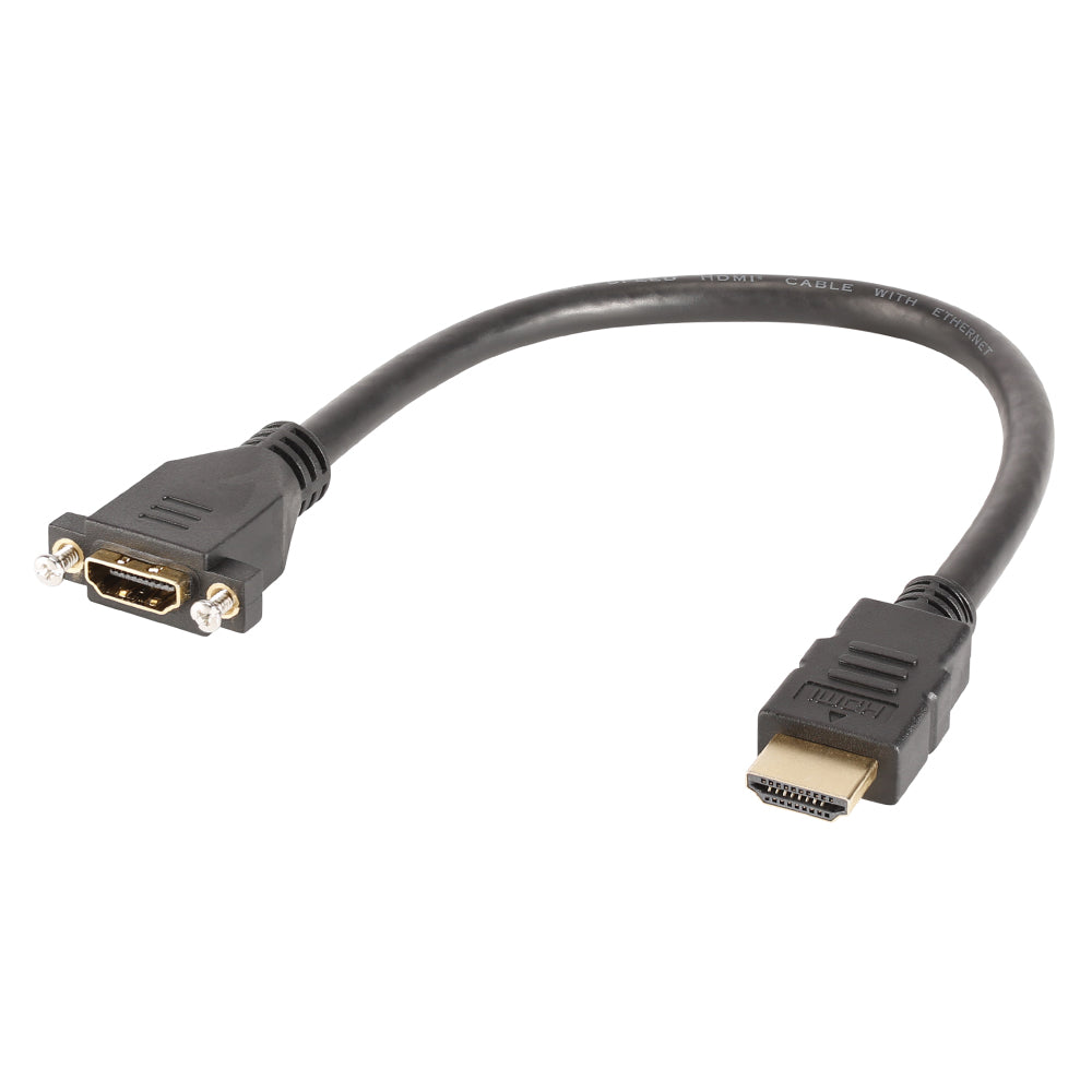 Multimedia cable HDMI-Adapterkabel | HDMI female panelmount HDMI male 0,3m