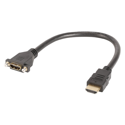 Multimedia cable HDMI-Adapterkabel | HDMI female panelmount HDMI male 0,3m