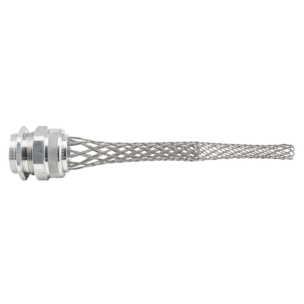 Strain relief, PG36 screw connection for PG Thread, metal, pilkas, Sleeve support, steel netting mesh