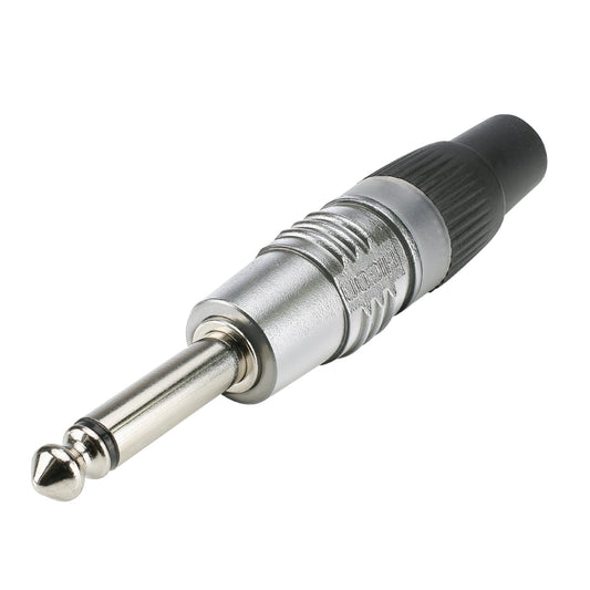HICON jack (6,3mm) 2-pole metal-kištukas jungtis, tiesi, nickel