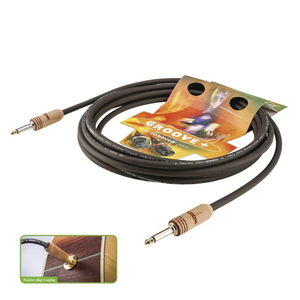 Instrumentinis kabelis SC-SPIRIT LLX, HICON WOODPLUG, 1 x 0,38 mm² | jack / jack, HICON