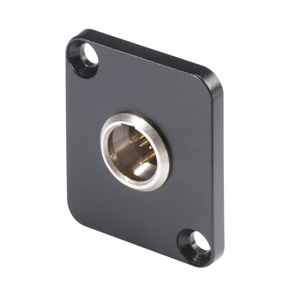 HICON Mini-XLR, 4-pole , metal-, Soldering-kištukas jungtis, gold plated contact(s), Type D, pilkas