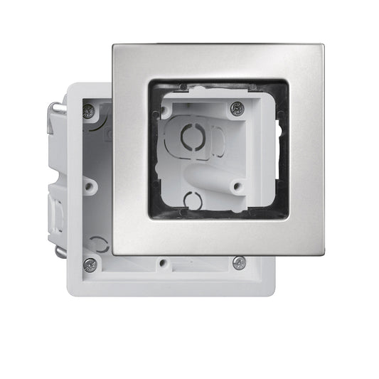 Flush lizdas + switch frame, Flush lizdas + switch frame for flat montuojama 4-fold, width: 50 mm, height: 50 mm, pilkas