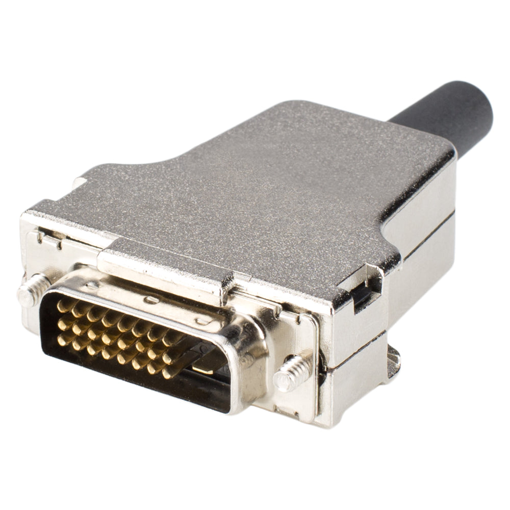 HICON DVI, 25-pole , metal-, Soldering-kištukas jungtis, gold plated contact(s), tiesi, nickel