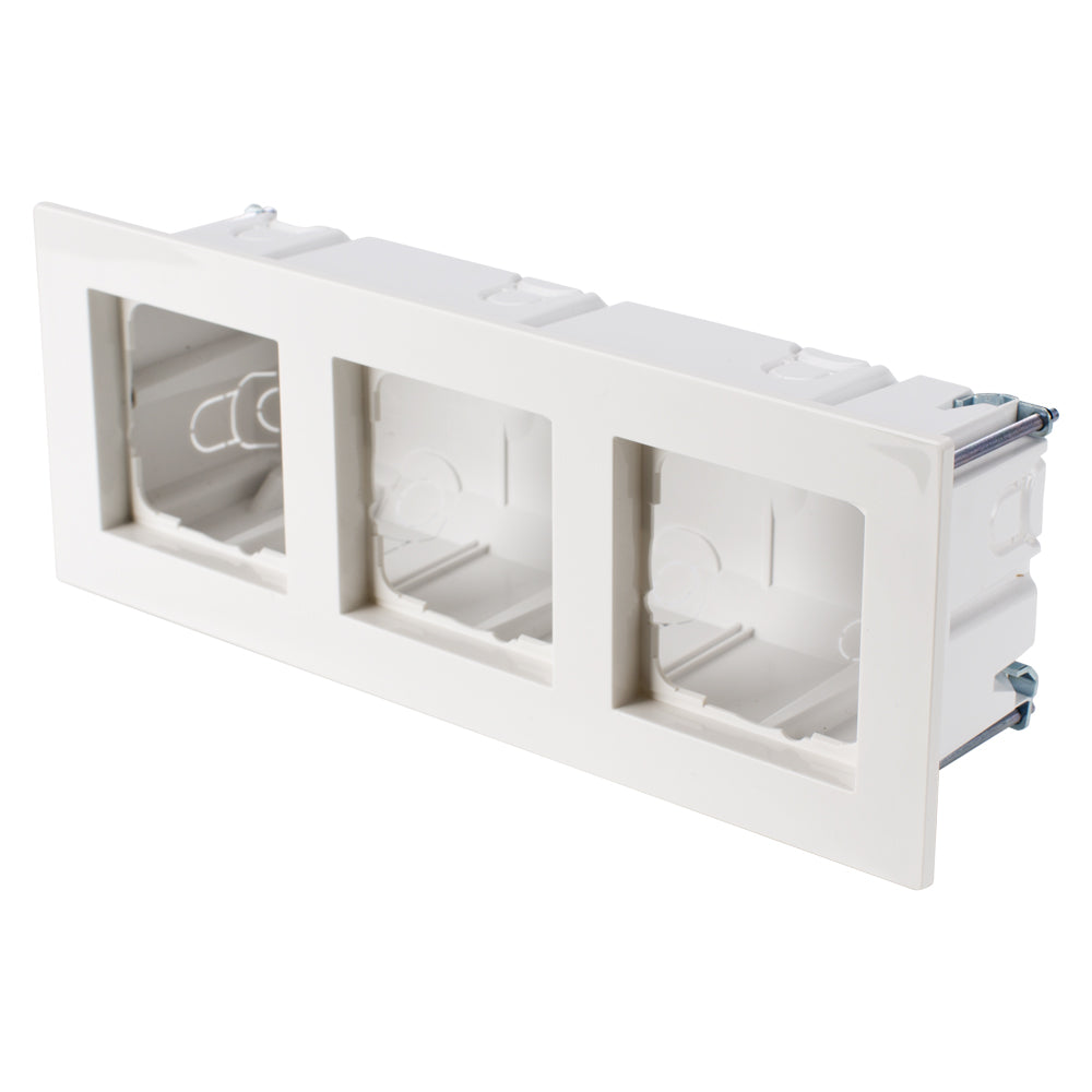 Flush lizdas + switch frame, Flush lizdas + switch frame for flat montuojama 4-fold, width: 150 mm, height: 50 mm, baltas