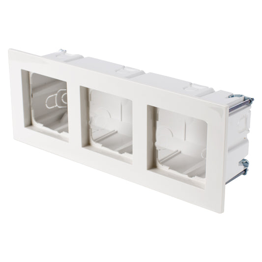 Flush lizdas + switch frame, Flush lizdas + switch frame for flat montuojama 4-fold, width: 150 mm, height: 50 mm, baltas