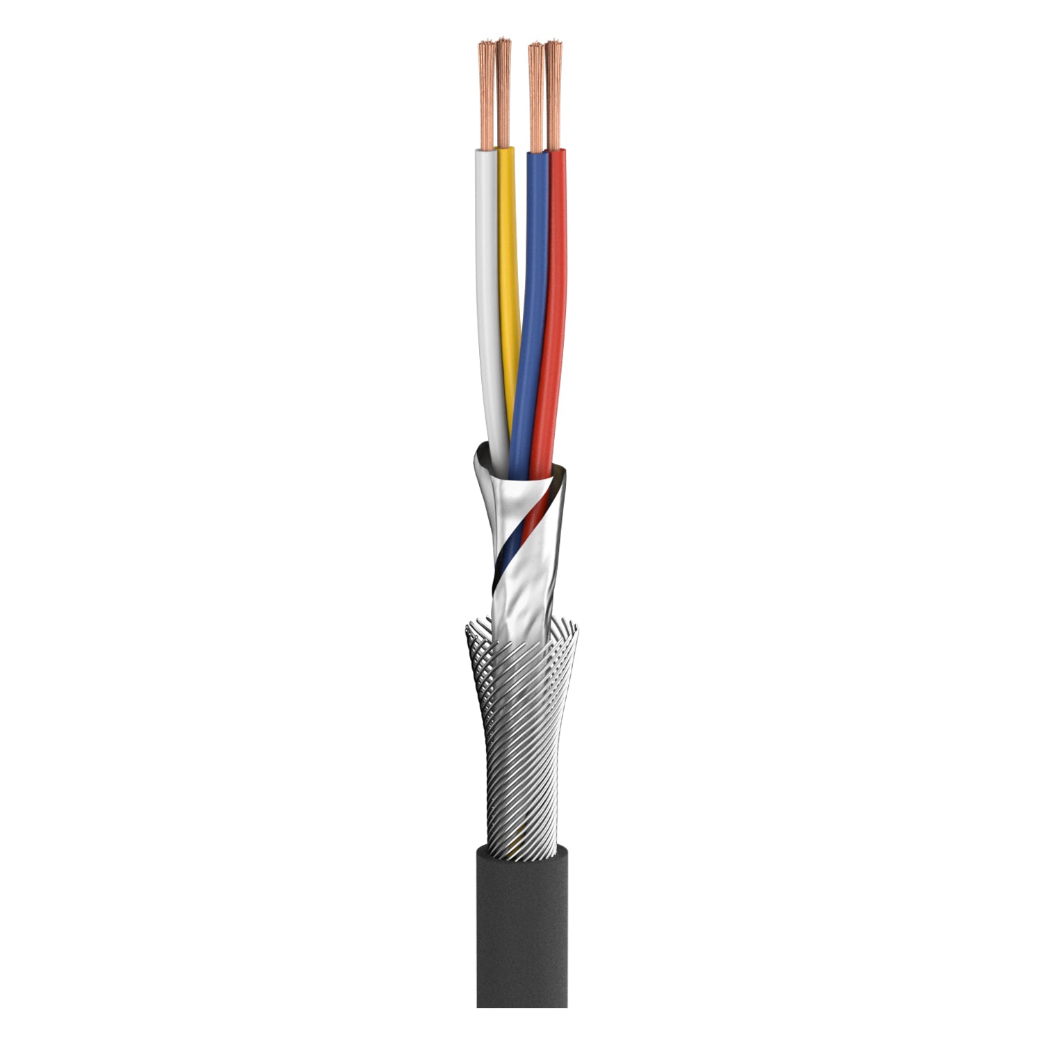 Mikrofono kabelis SC-Square 4-Core MKII; 4 x 0,20 mm²; PVC Ø 6,50 mm; juodas - 1000 m ritė