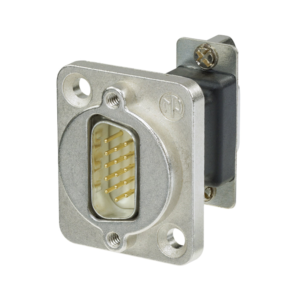 NEUTRIK® | SUB-D 15-pole lizdas/SUB-D 15-pole kištukas Type D, pilkas