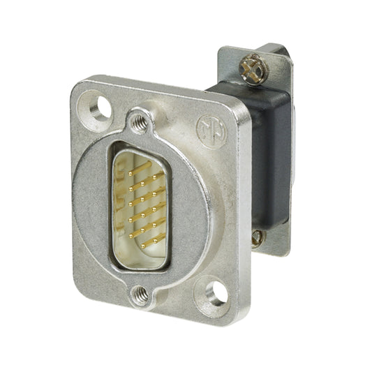 NEUTRIK® | SUB-D 15-pole lizdas/SUB-D 15-pole kištukas Type D, pilkas