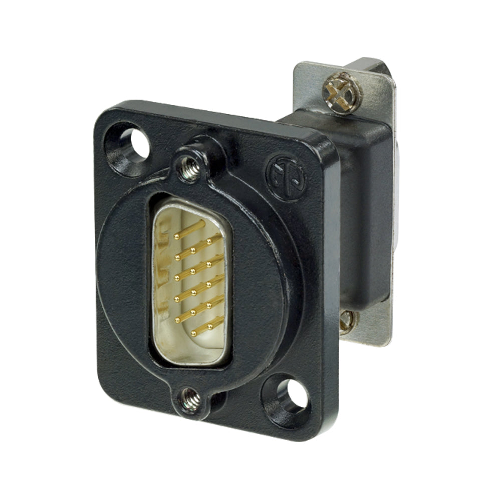 NEUTRIK® | SUB-D 15-pole lizdas/SUB-D 15-pole kištukas Type D, juodas