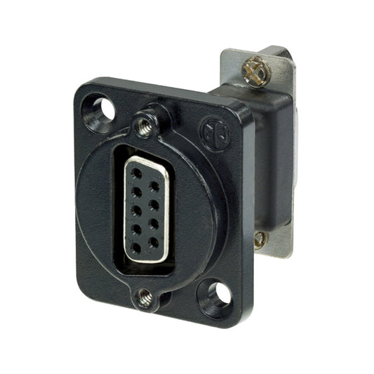 NEUTRIK® | SUB-D 9-pole lizdas Type D, juodas