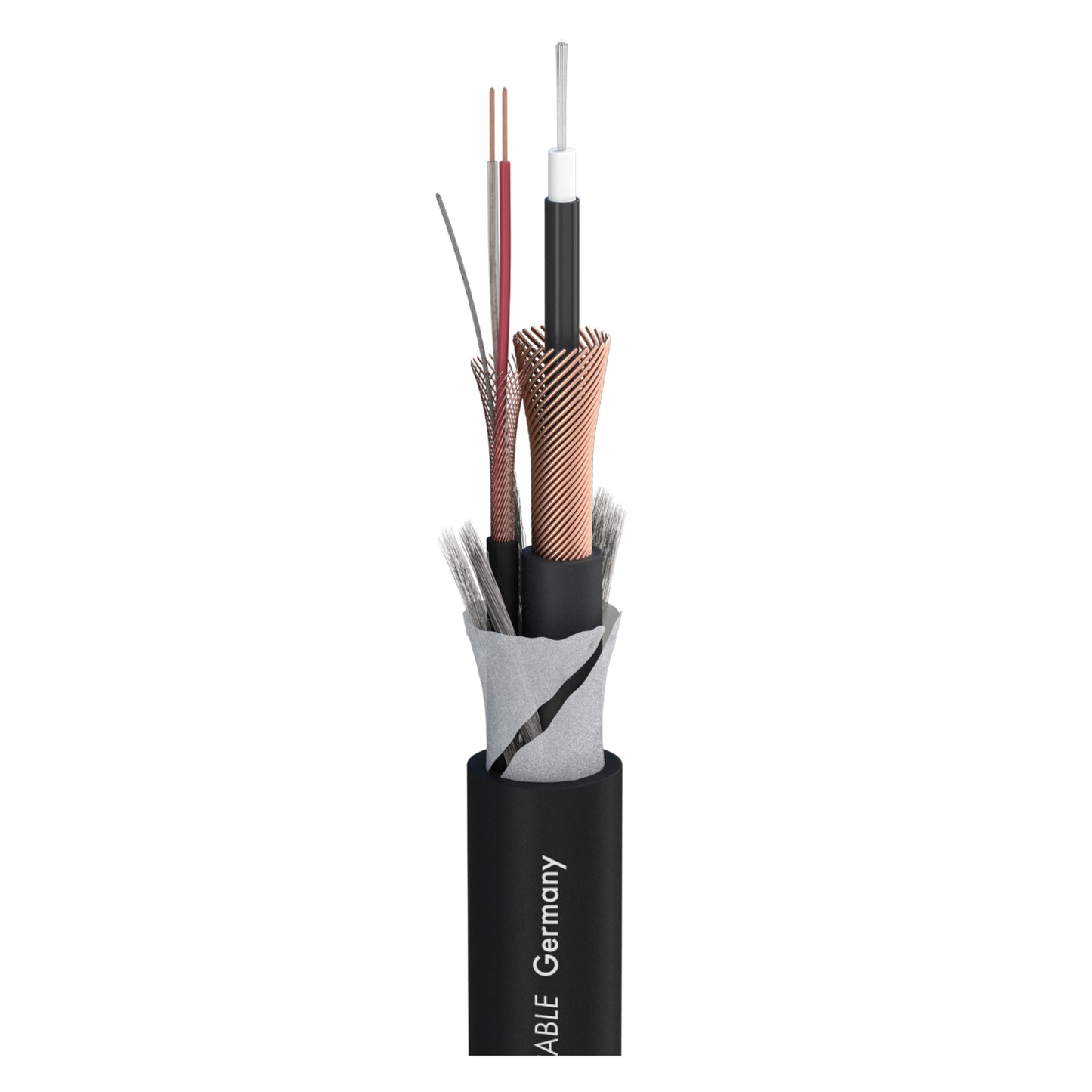 Instrumentinis kabelis TRICONE SYMASYM; 1 x 2 x 0,14 mm²; PVC; 11,3 x 11,3 mm; juodas - 500 m ritė