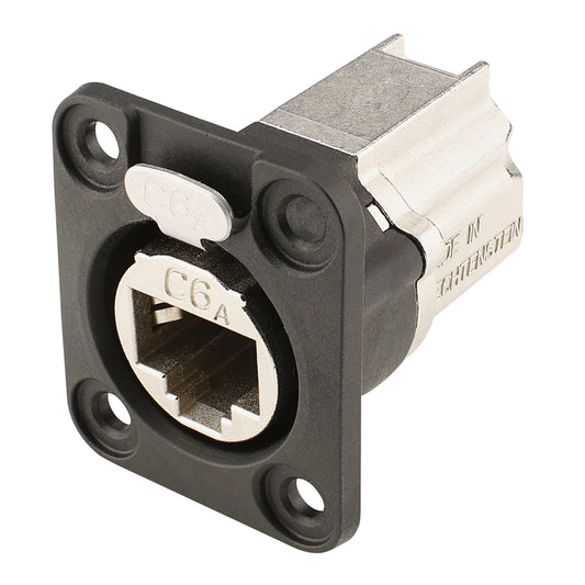 NEUTRIK® RJ45 CAT.6A, 8-pole , metal-, Patch-lizdas jungtis, Type D, juodas