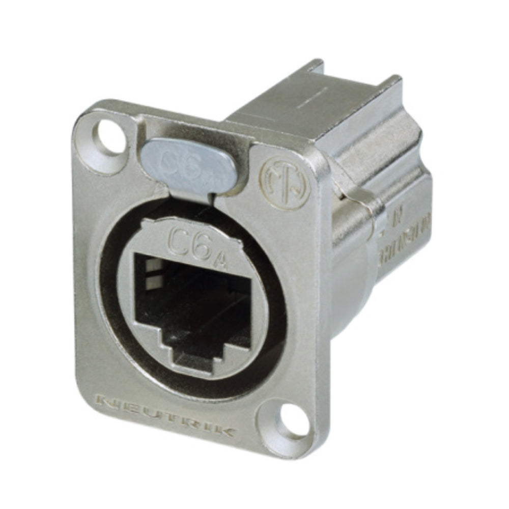 NEUTRIK® RJ45 CAT.6A, 8-pole , metal-, Patch-lizdas jungtis, Type D, nickel