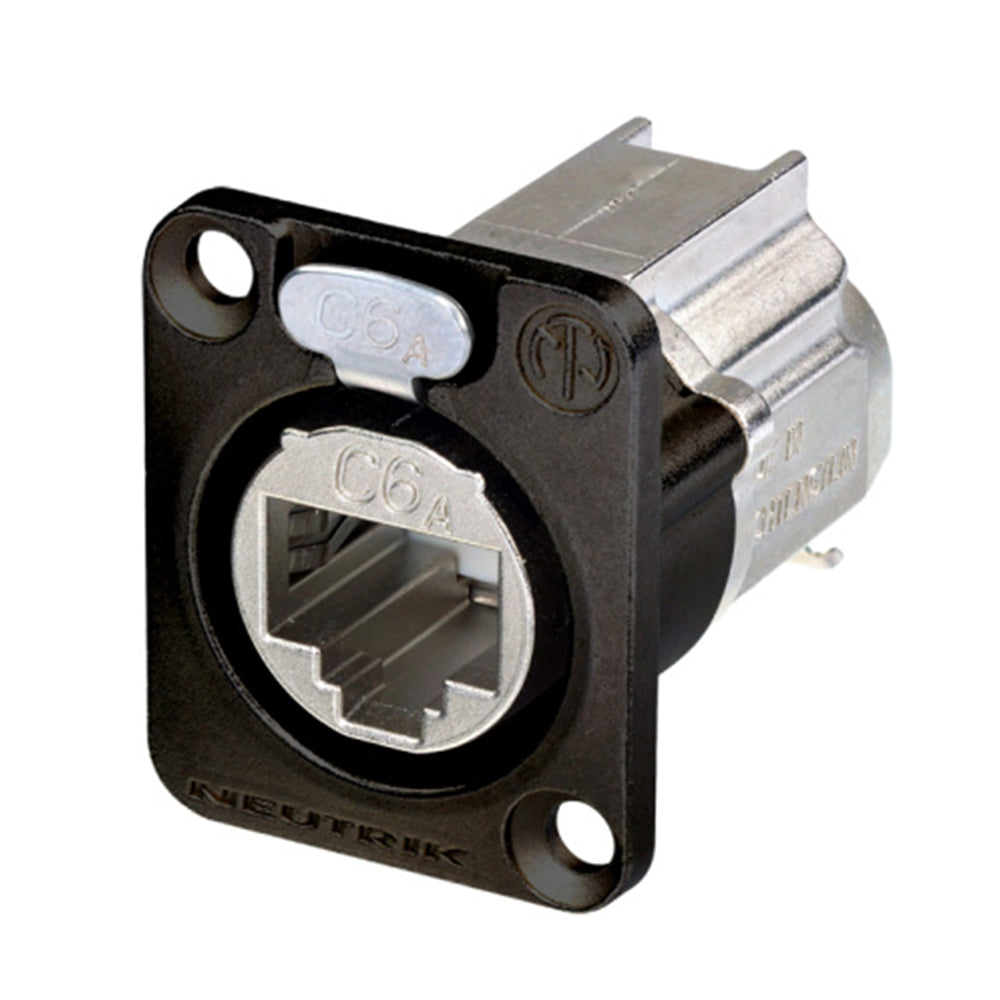 NEUTRIK® RJ45 CAT.6A, 8-pole , metal-, IDC-lizdas jungtis, Type D, juodas