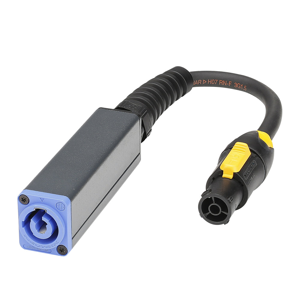AC-Brick Adapter | NAC3FX powerCON® TRUE1 out with 30 cm Titanex 3G25/NAC3MPA mėlynas