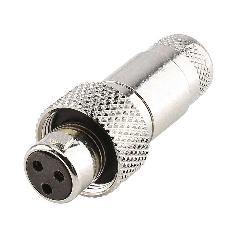 HICON MINI-XLR, IP67 & EXTRA ROBUST, IP67 , 3-pole , Steel housing-lizdas jungtis, gold plated contact(s), tiesi, nickel