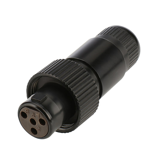 HICON MINI-XLR, IP67 & EXTRA ROBUST, IP67 , 4-pole , Steel housing-lizdas jungtis, gold plated contact(s), tiesi, juodas