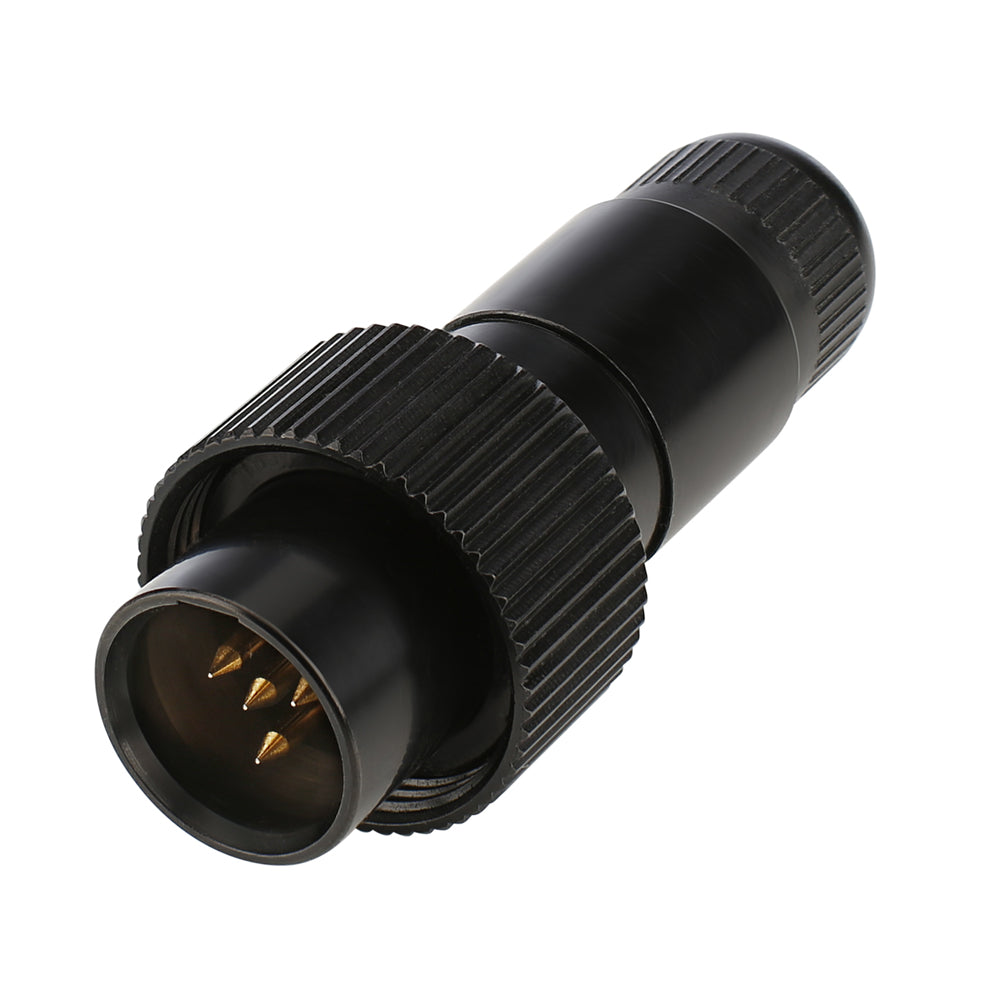 HICON MINI-XLR, IP67 & EXTRA ROBUST, IP67 , 4-pole , Steel housing-kištukas jungtis, gold plated contact(s), tiesi, juodas