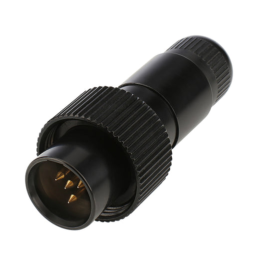 HICON MINI-XLR, IP67 & EXTRA ROBUST, IP67 , 4-pole , Steel housing-kištukas jungtis, gold plated contact(s), tiesi, juodas