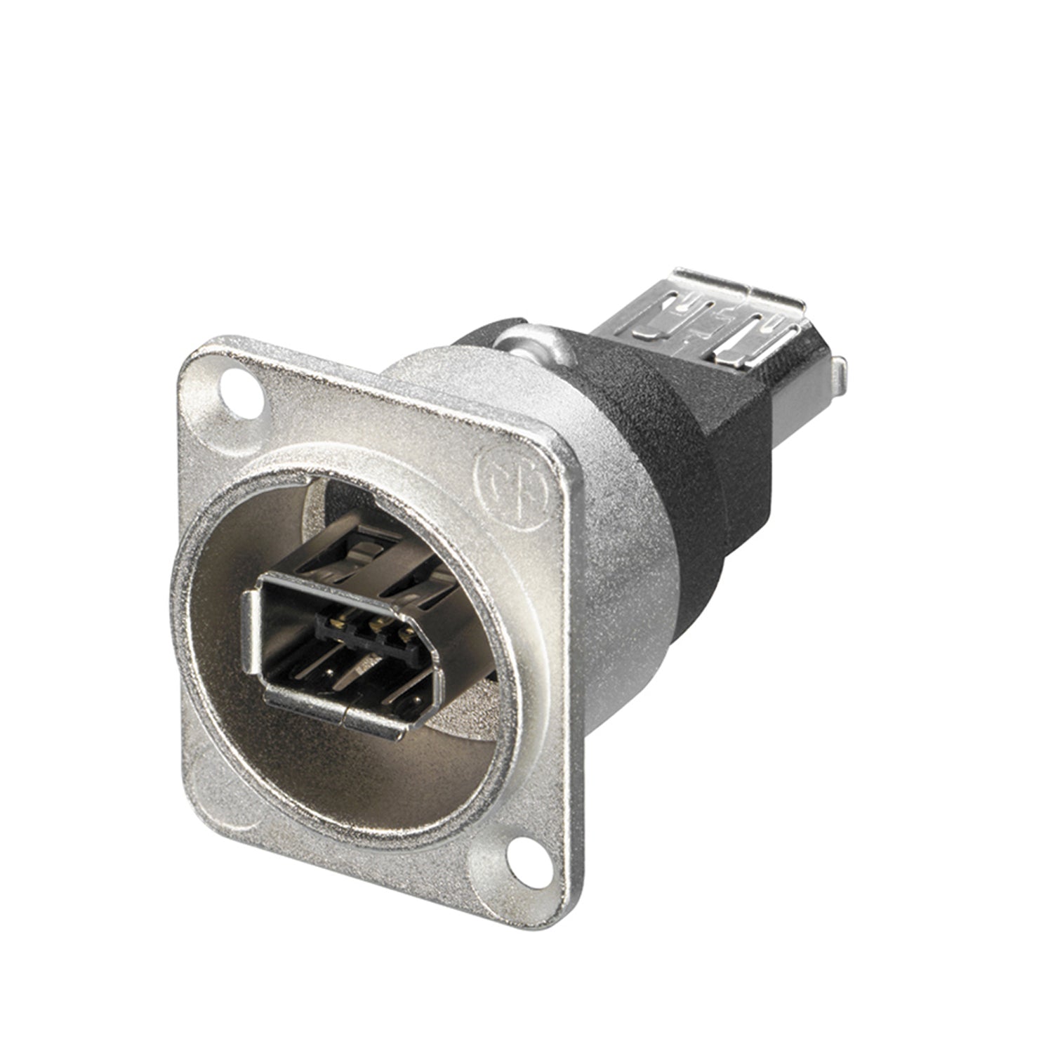 NEUTRIK® Firewire, 6-pole , metal-, Patch-lizdas jungtis, gold plated contact(s), Type D, nickel