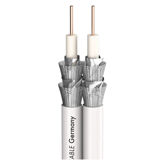 SAT-CABLE HD/UHD/DIGI PRO SERIES SC-ASTRAL HD/UHD; 2 x 0,80; PVC; baltas