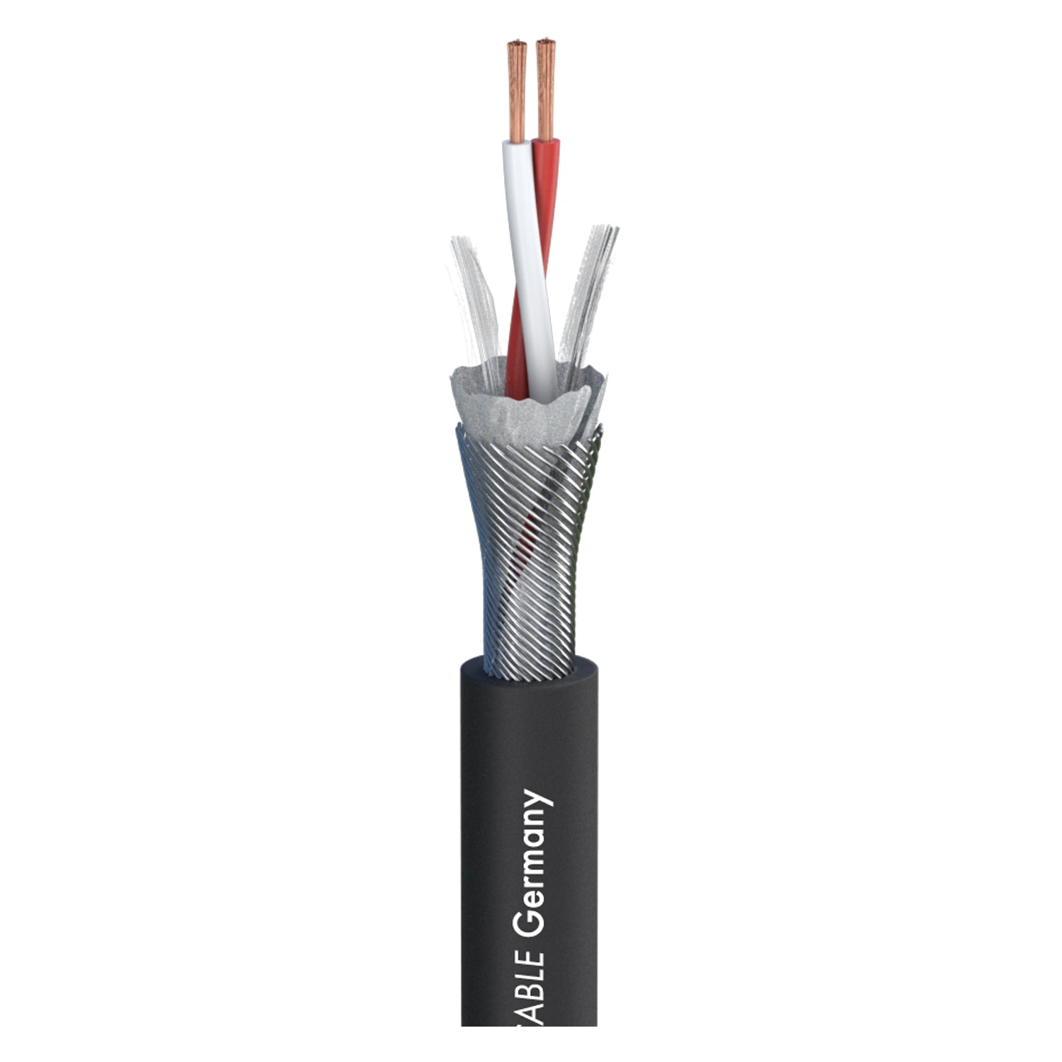 Mikrofono kabelis SC-Primus; 2 x 0,50 mm²; PVC Ø 6,70 mm; juodas - 300 m ritė