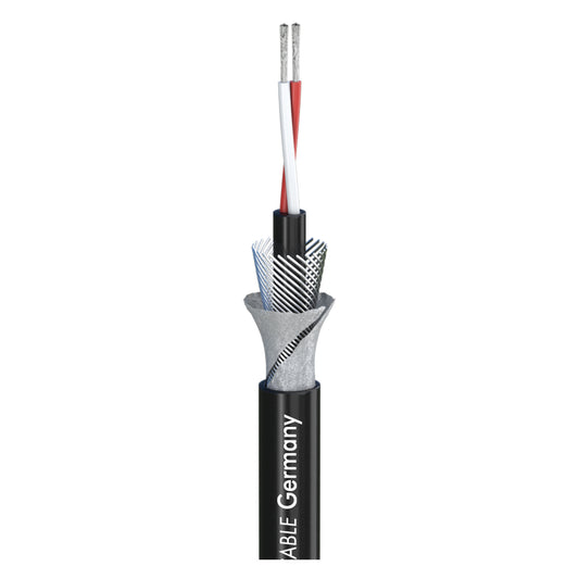 Mikrofono kabelis SC-AQUA MARINEX MIKRO; 2 x 0,14 mm²; juodas - 1000 m ritė