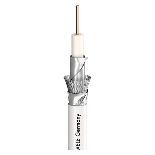 SAT-CABLE HD/UHD/DIGI PRO SERIES SC-ASTRAL HD/UHDx 0,80; PVC Ø 5,60 mm; baltas