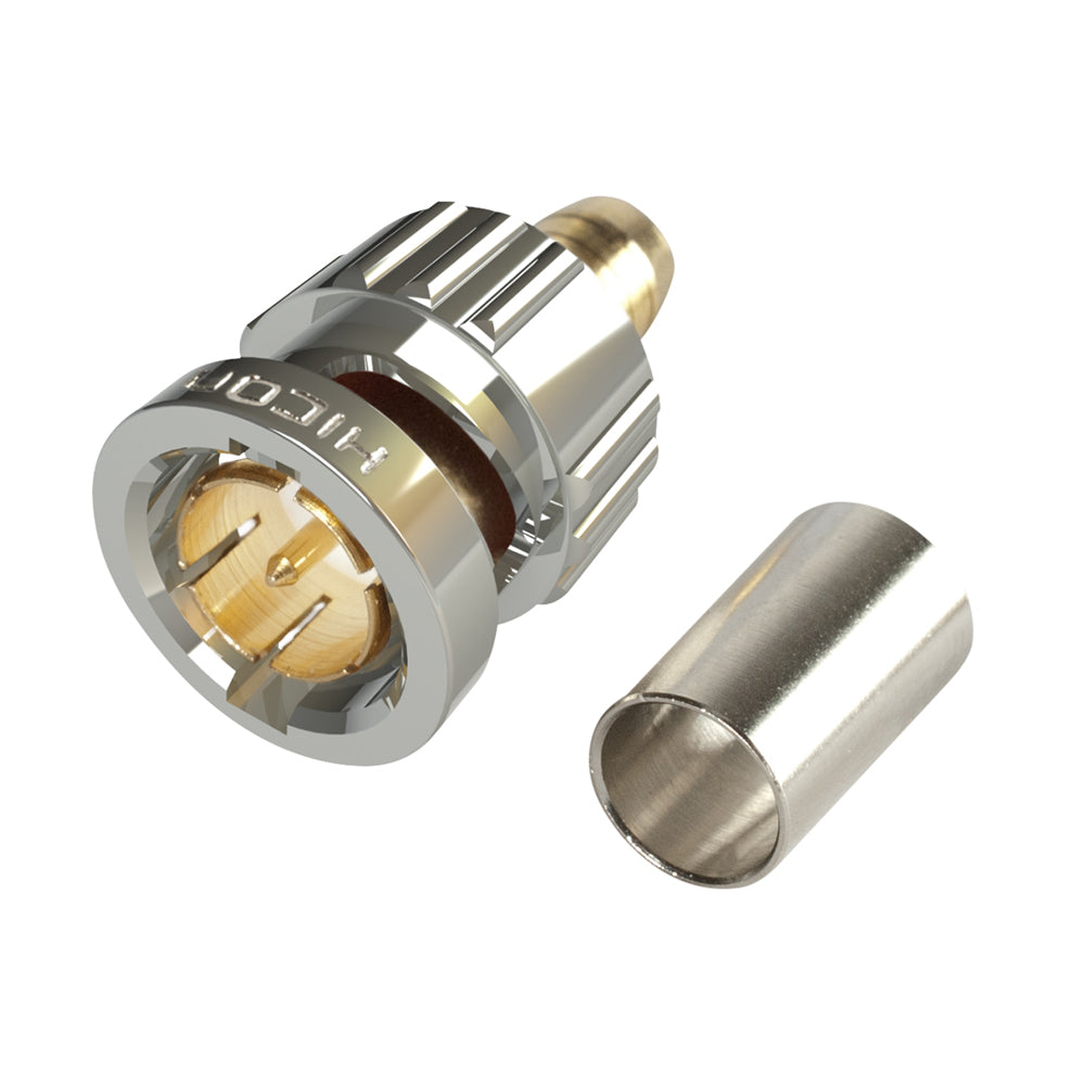 HICON BNC crimp-kištukas jungtis, tiesi, nickel