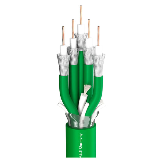 SDI kabelis 12G SC-Vector Plus 5; 1 x 1,20; PVC self-extinguishing Ø 22,10 mm; žalias - 200 m ritė