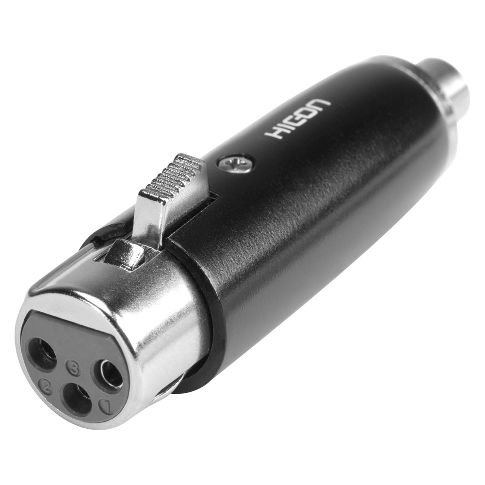 HICON Adapter | RCA lizdas/XLR 3-pole lizdas tiesi, juodas