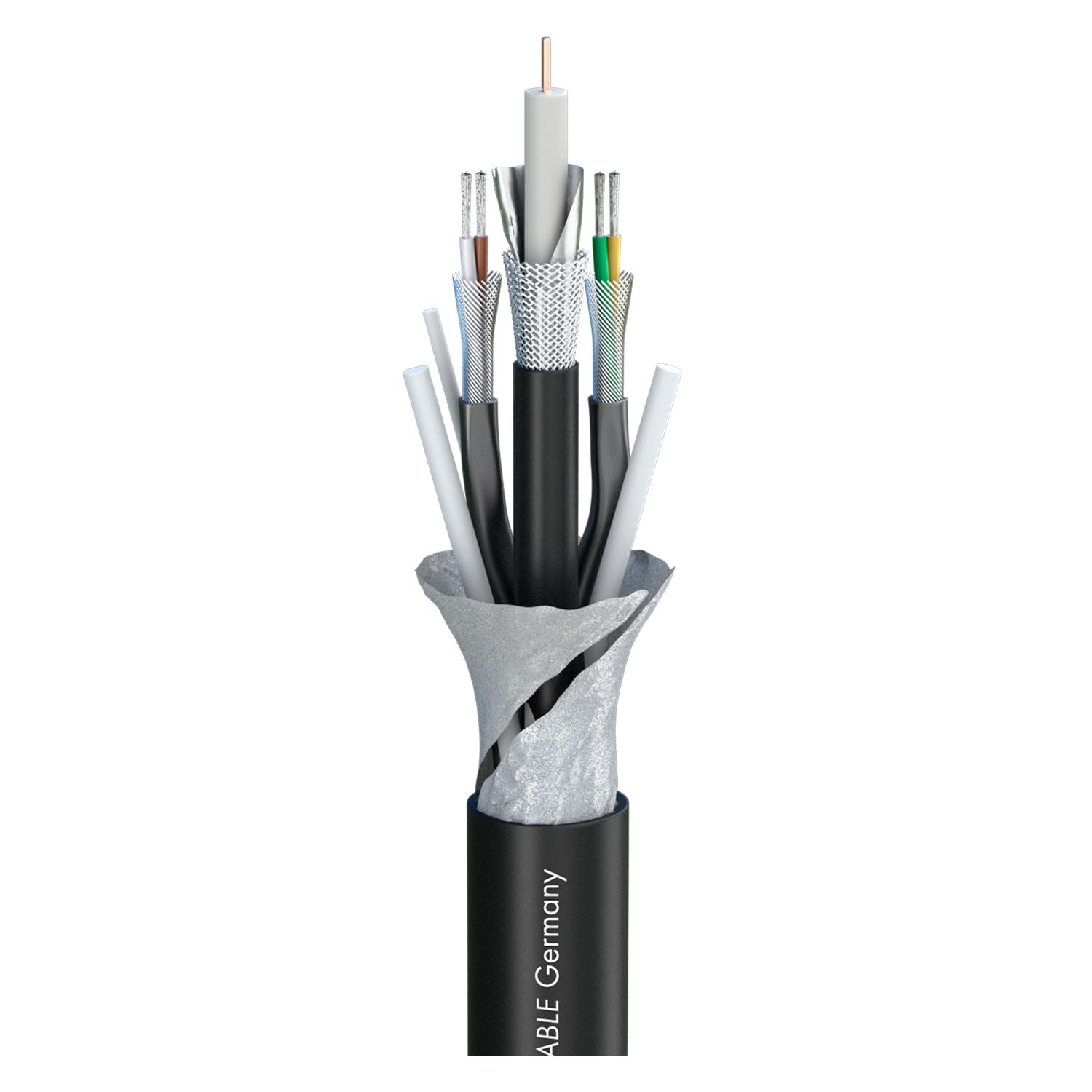 Transit MC 120 HD; video: 1 x 0,60/2,80; audio: 2 x 2 x 0,14 mm²; TPE Ø 10,00 mm; juodas