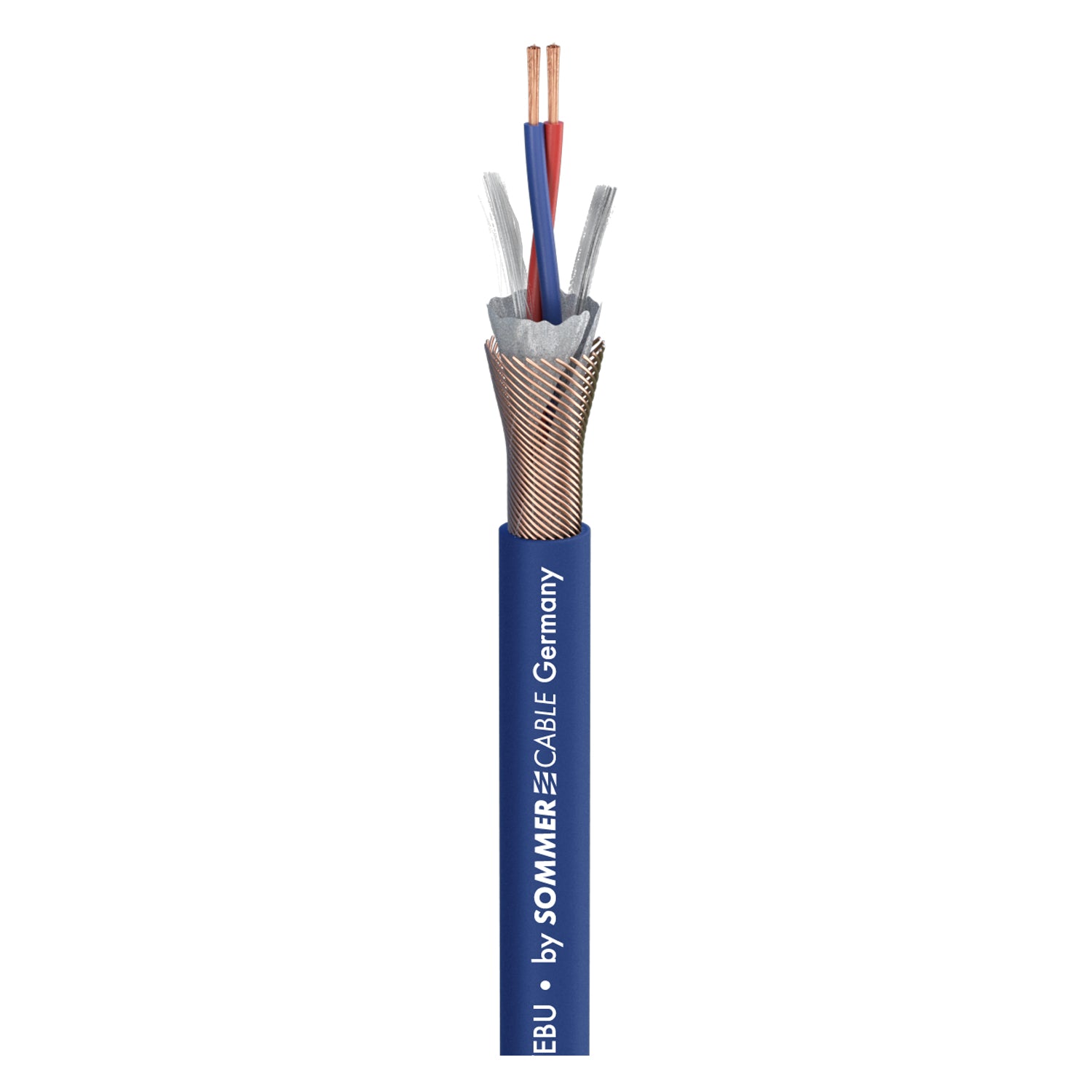 Mikrofono kabelis SC-MICRO-STAGE; 2 x 0,14 mm²; PVC Ø 5,80 mm; mėlynas - 100 m ritė