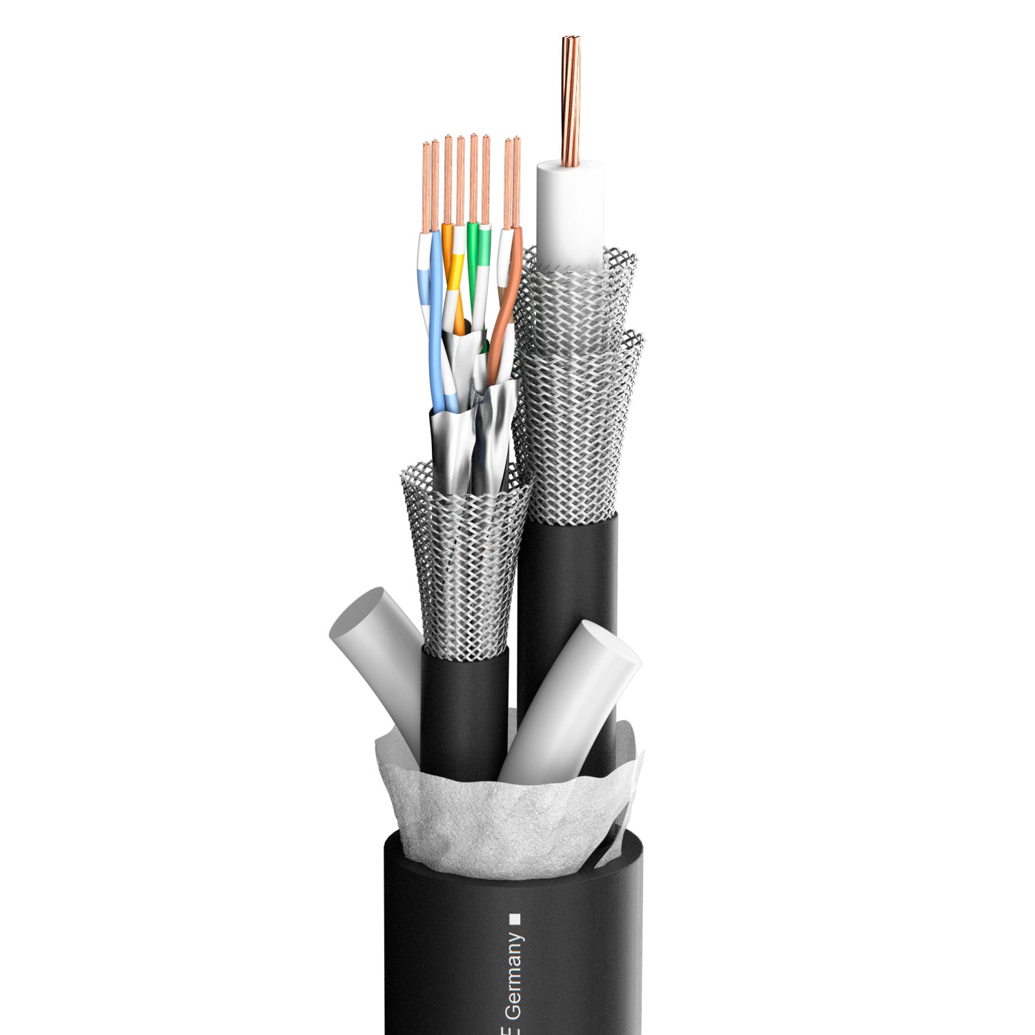 SDI kabelis TRANSIT MC 1001 HD; 1 x 1,06/4,80; S-PVC flame-retardant Ø 19,50 mm; juodas - 100 m ritė