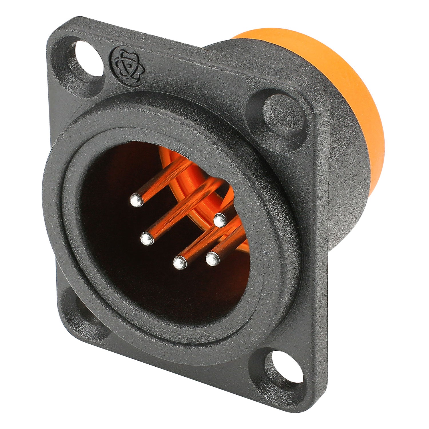 HICON XLR, Waterproof and dustproof to IP54 while connected , 5-pol , Polyamide-kištukas jungtis, gold plated contact(s), tiesi, juodas