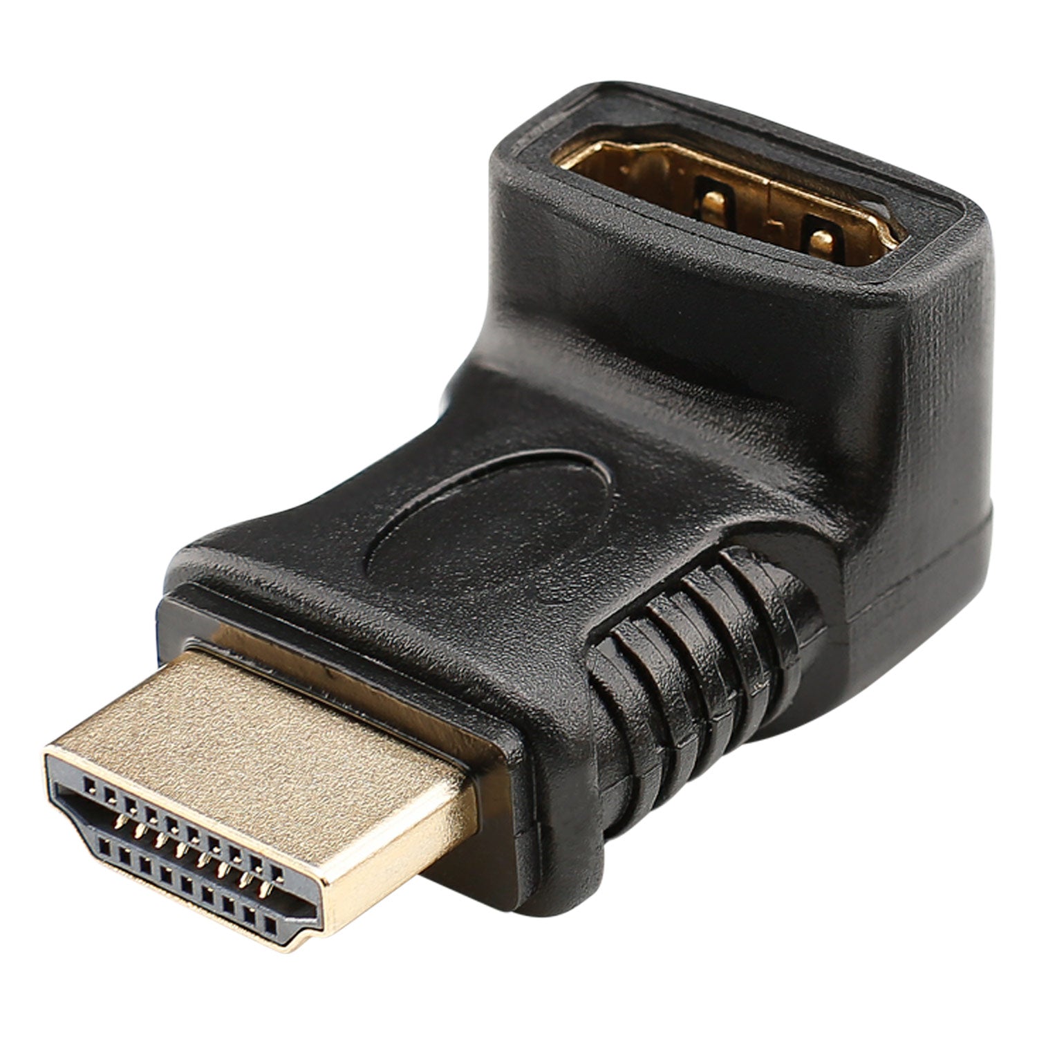 Adapter | HDMI lizdas/HDMI kištukas kampinė, juodas