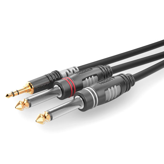 Instrumentinis kabelis | 2 x jack / mini jack, HICON