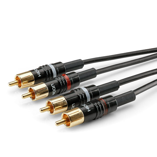 Instrumentinis kabelis | 2 x RCA / 2 x RCA, HICON