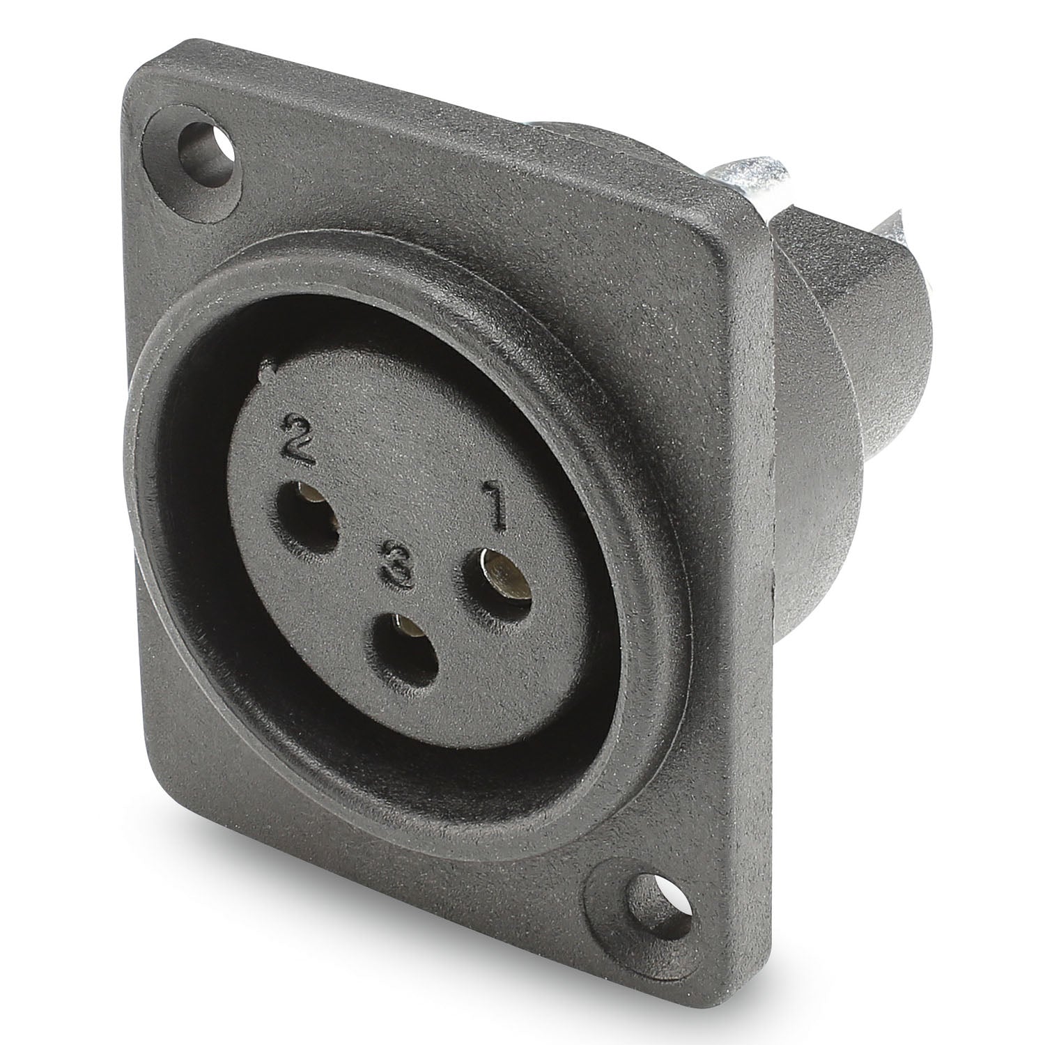 HICON XLR, Waterproof and dustproof to IP54 while connected , 3-pole , Polyamide-lizdas jungtis, gold plated contact(s), tiesi, juodas