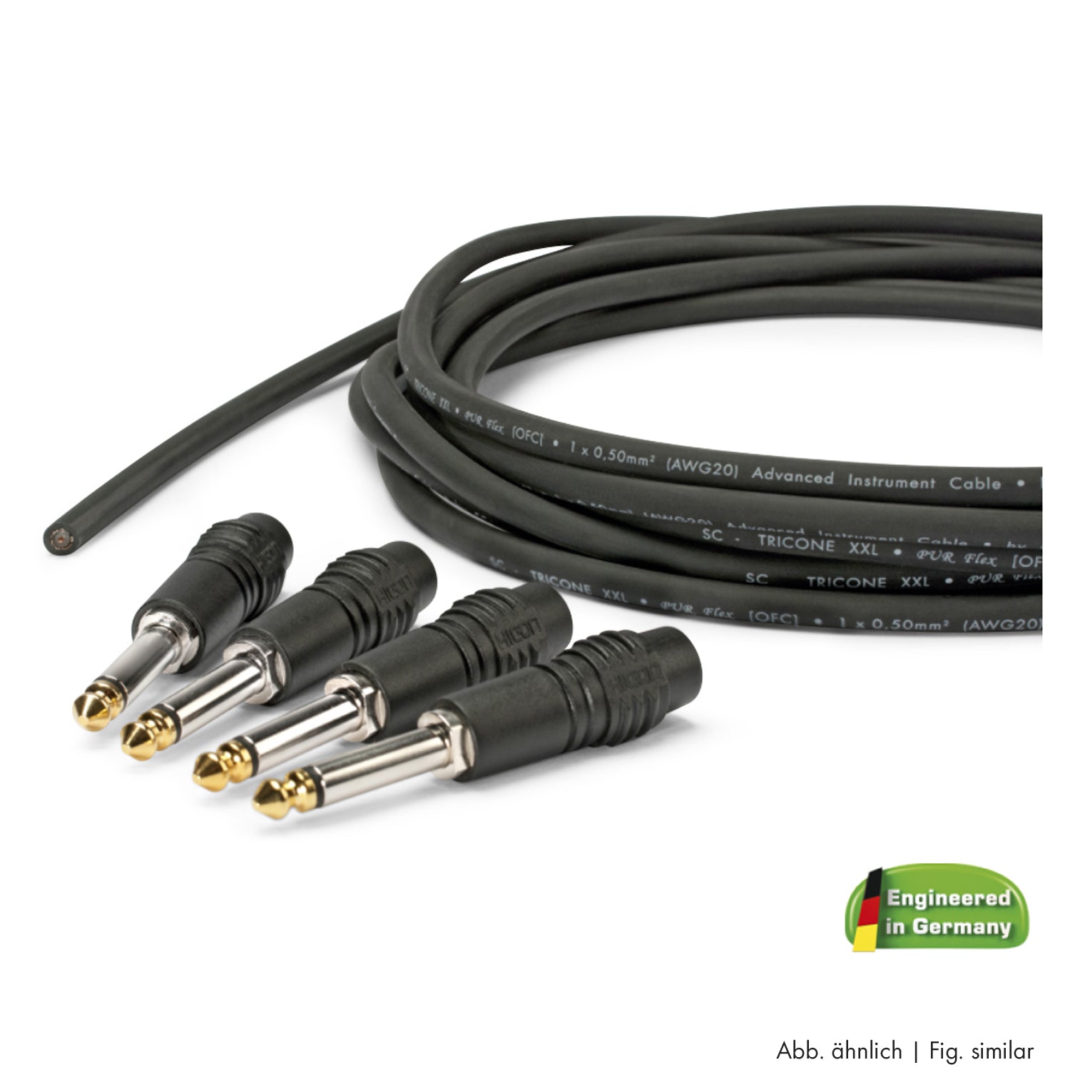 TRICONE® XXL DIY cable self-assembly set, raudonas