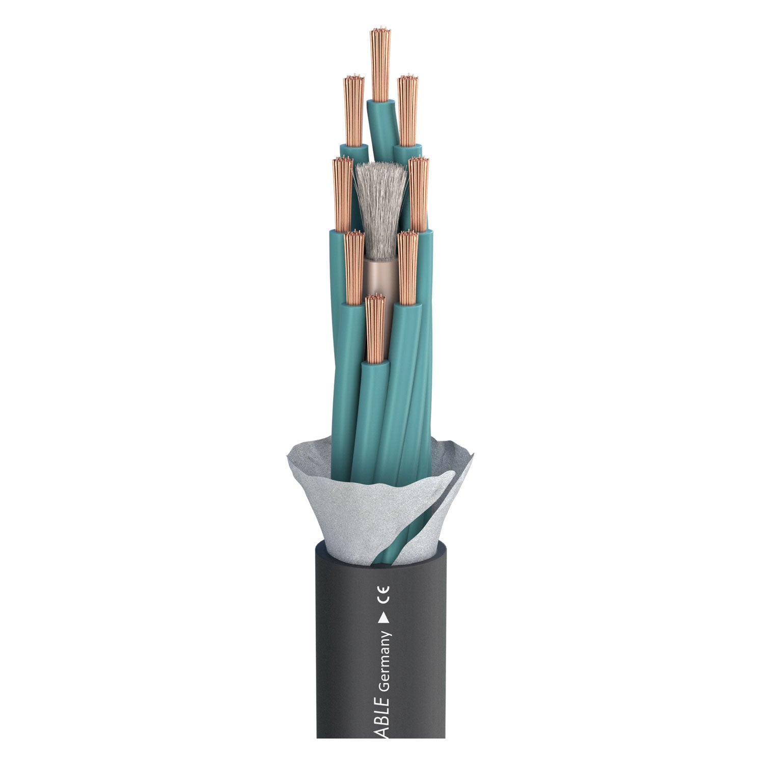 Garsiakalbių kabelis Elephant Robust SPM840; 8 x 4,00 mm²; PUR Ø 18,50 mm; juodas - 300 m ritė