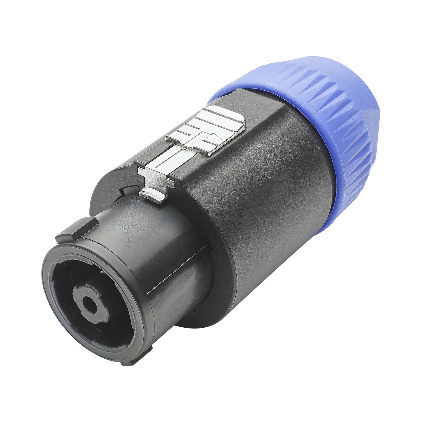 NEUTRIK® speakON®, 8-pole , plastic-, screw contacts with wire protection-lizdas jungtis, sidabrinis plated contact(s), tiesi, max. 4 mm², juodas