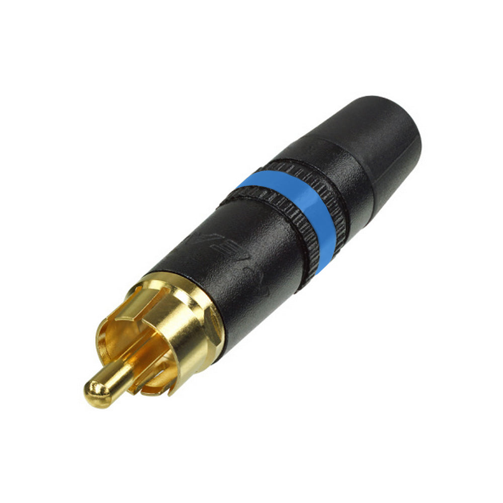 NEUTRIK® RCA, 2-pole , plastic-, Soldering-kištukas jungtis, gold plated contact(s), tiesi, juodas