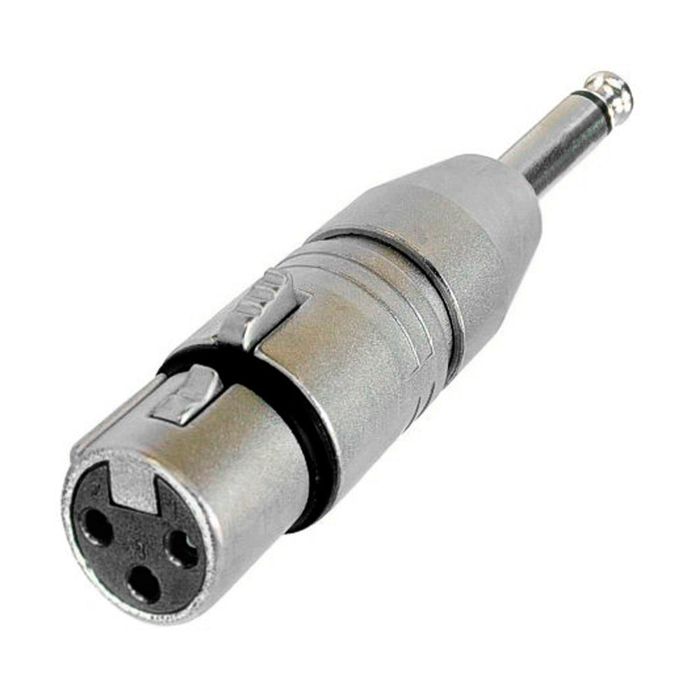 NEUTRIK® Adapter | Jack kištukas mono/XLR 3-pole lizdas tiesi, pilkas