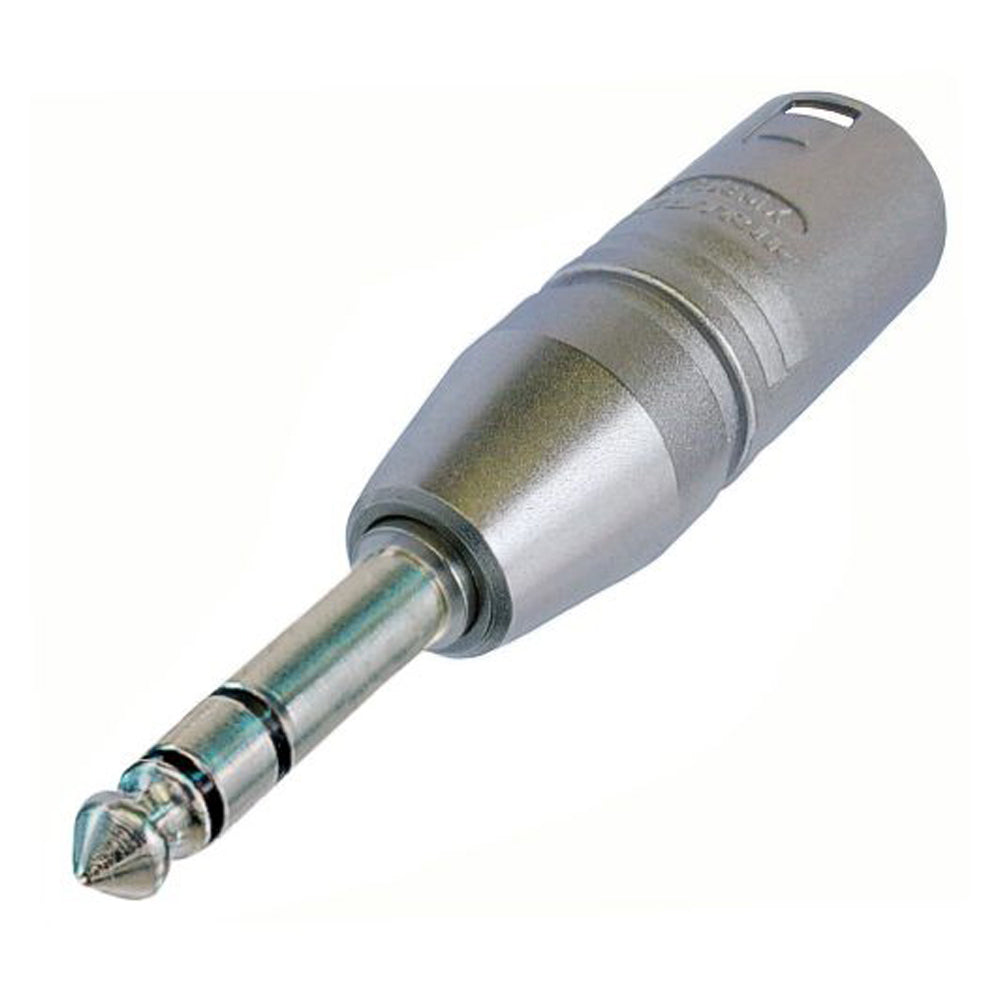 NEUTRIK® Adapter | jack kištukas 6,3 mm stereo/XLR 3-pole kištukas tiesi, pilkas