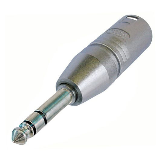 NEUTRIK® Adapter | jack kištukas 6,3 mm stereo/XLR 3-pole kištukas tiesi, pilkas