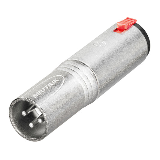 NEUTRIK® Adapter | lizdas stereo jack/XLR 3-pole kištukas tiesi, pilkas