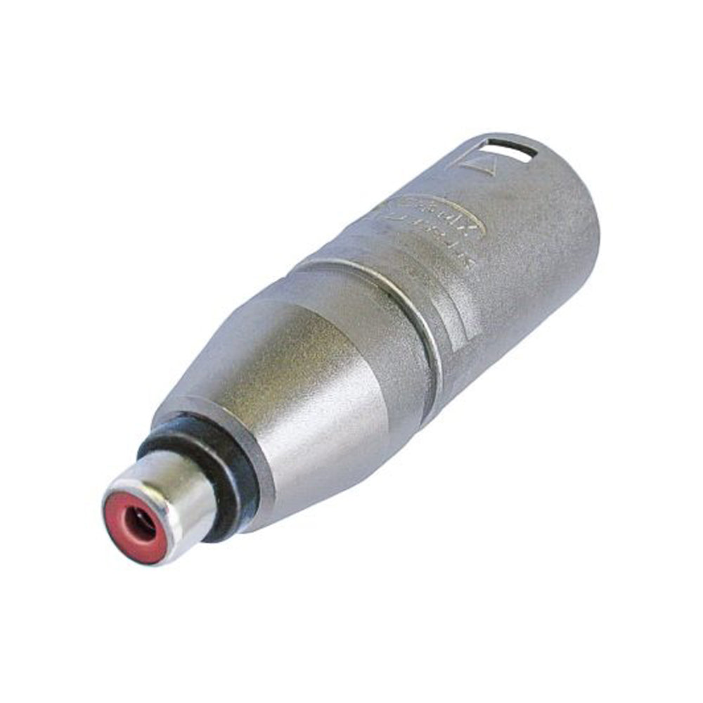 NEUTRIK® Adapter | RCA lizdas/XLR 3-pole kištukas tiesi, pilkas