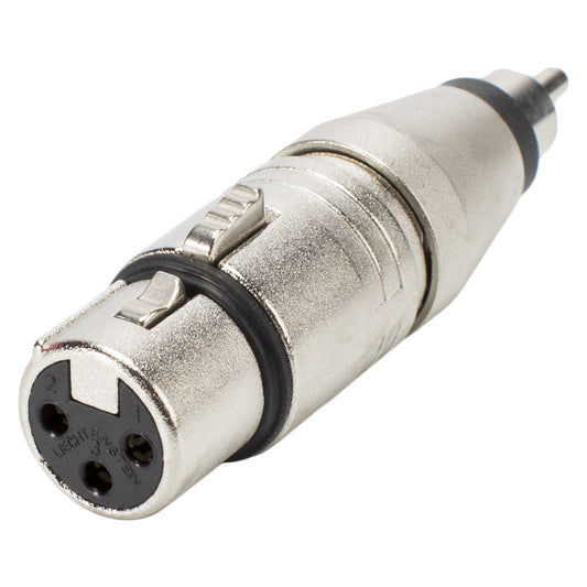 NEUTRIK® Adapter | RCA kištukas/XLR 3-pole lizdas tiesi, pilkas